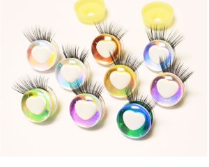 HC10-MIXED COLOR disc 25mm 3D heart white pupil toy eyes with sinker washer for diy craft doll findings