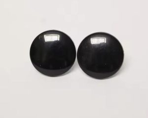 10mm black flat round toy eyes with handpress washer