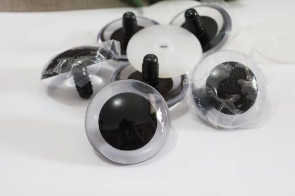 9mm-60mm clear  round  crystal eyes with hard washer for diy plush doll findings Handmade amigurumi doll findings masckaszem eyes - Image 4