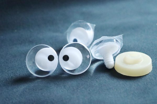 clear 25mm 3D offcentre white pupil with one dot Clear  toy eyes with sinker hard washer for diy craft doll eyes findings -masckaszem eyes - Image 4