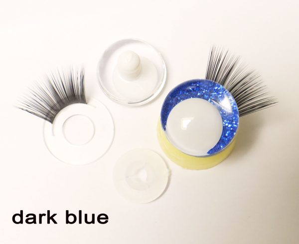N19-mixed color 3D offcentre eyes white pupil clear toy eyes with eyelash tray with sinker washer 14mm-35mm option  for craft doll -masckaszem eyes - Image 9