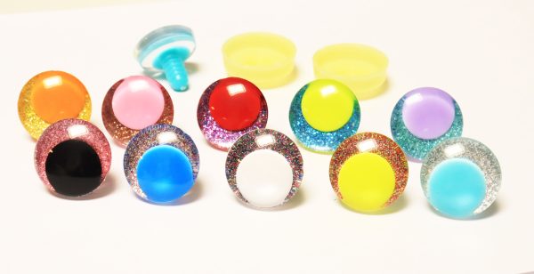 N10-mixed color 25mm 30mm 3D offcentre Clear eyes mixed 10  pupil  toy eyes with sinker hard washer for diy craft doll eyes findings -masckaszem eyes - Image 2