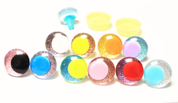N10-mixed color 25mm 30mm 3D offcentre Clear eyes mixed 10  pupil  toy eyes with sinker hard washer for diy craft doll eyes findings -masckaszem eyes - Image 3
