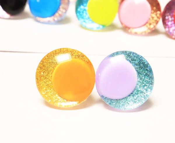 N10-mixed color 25mm 30mm 3D offcentre Clear eyes mixed 10  pupil  toy eyes with sinker hard washer for diy craft doll eyes findings -masckaszem eyes - Image 4