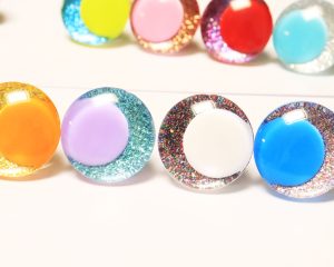 N10-mixed color 25mm 30mm 3D offcentre Clear eyes mixed 10 pupil toy eyes with sinker hard washer for diy craft doll eyes findings -masckaszem eyes