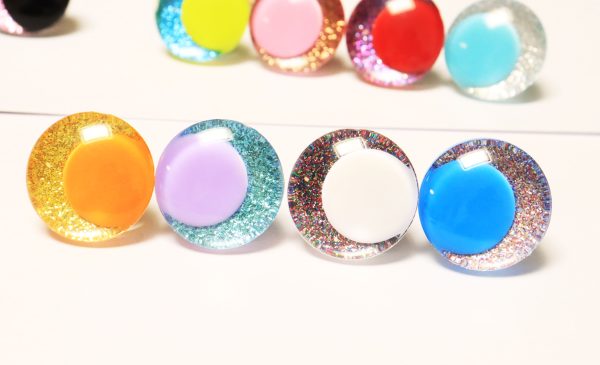 N10-mixed color 25mm 30mm 3D offcentre Clear eyes mixed 10  pupil  toy eyes with sinker hard washer for diy craft doll eyes findings -masckaszem eyes