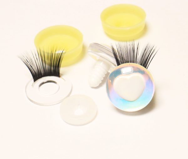HC10-MIXED COLOR disc 25mm 3D heart white  pupil  toy eyes with sinker washer for diy craft doll findings - Image 9