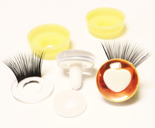 HC10-MIXED COLOR disc 25mm 3D heart white  pupil  toy eyes with sinker washer for diy craft doll findings - Image 12