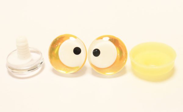 HC10-mixed color 25mm 3D offcentre white pupil with one dot Clear  toy eyes with sinker hard washer for diy craft doll eyes findings -masckaszem eyes - Image 5