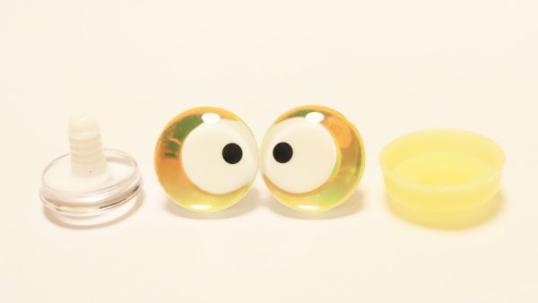 HC10-mixed color 25mm 3D offcentre white pupil with one dot Clear  toy eyes with sinker hard washer for diy craft doll eyes findings -masckaszem eyes - Image 6