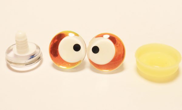 HC10-mixed color 25mm 3D offcentre white pupil with one dot Clear  toy eyes with sinker hard washer for diy craft doll eyes findings -masckaszem eyes - Image 11