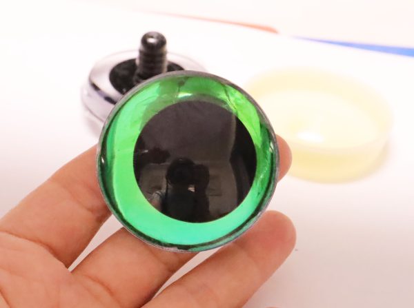 Hc10-mixed color 50mm 3D offcentre toy eyes with disc with sinker hard washer for diy craft doll findings - Image 2