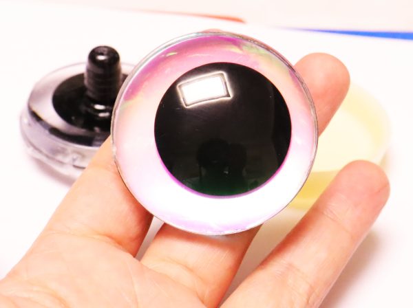 Hc10-mixed color 50mm 3D offcentre toy eyes with disc with sinker hard washer for diy craft doll findings - Image 4