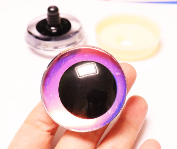 Hc10-mixed color 50mm 3D offcentre toy eyes with disc with sinker hard washer for diy craft doll findings - Image 6