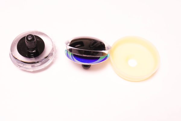 C10-07 50mm 3D offcentre toy eyes with disc with sinker hard washer for diy craft doll findings - Image 2