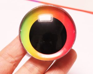 C10-02 50mm 3D offcentre toy eyes with disc with sinker hard washer for diy craft doll findings