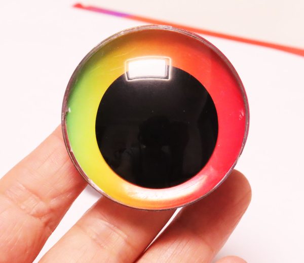 C10-mixed color 50mm 3D offcentre toy eyes with disc with sinker hard washer for diy craft doll findings - Image 3
