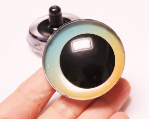 C10-03 50mm 3D offcentre toy eyes with disc with sinker hard washer for diy craft doll findings