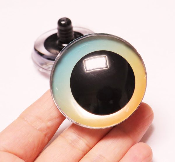 C10-mixed color 50mm 3D offcentre toy eyes with disc with sinker hard washer for diy craft doll findings - Image 4