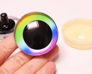 C10-04 50mm 3D offcentre toy eyes with disc with sinker hard washer for diy craft doll findings