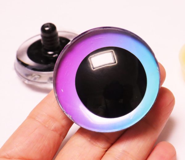 C10-mixed color 50mm 3D offcentre toy eyes with disc with sinker hard washer for diy craft doll findings - Image 6