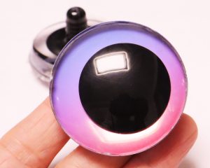 C10-06 50mm 3D offcentre toy eyes with disc with sinker hard washer for diy craft doll findings