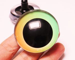 C10-07 50mm 3D offcentre toy eyes with disc with sinker hard washer for diy craft doll findings