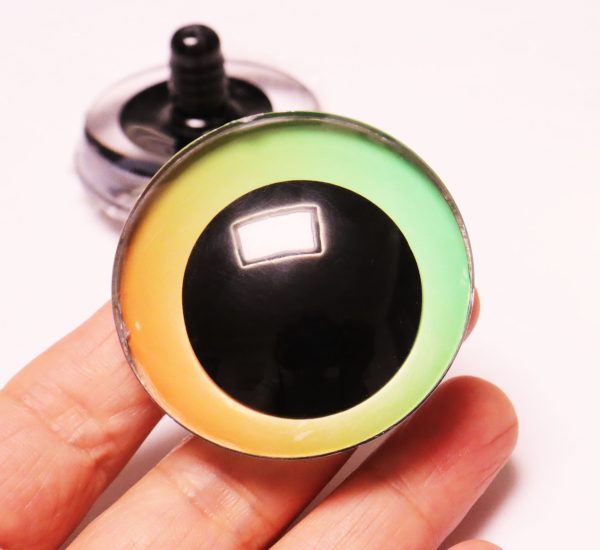 C10-07 50mm 3D offcentre toy eyes with disc with sinker hard washer for diy craft doll findings