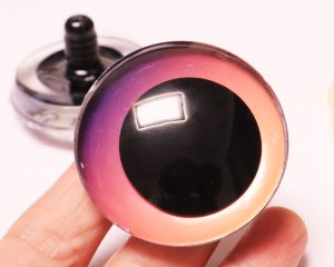 C10-08 50mm 3D offcentre toy eyes with disc with sinker hard washer for diy craft doll findings