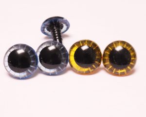 20mm blue yellow round striped toy eyes doll safety eyes with hard washer