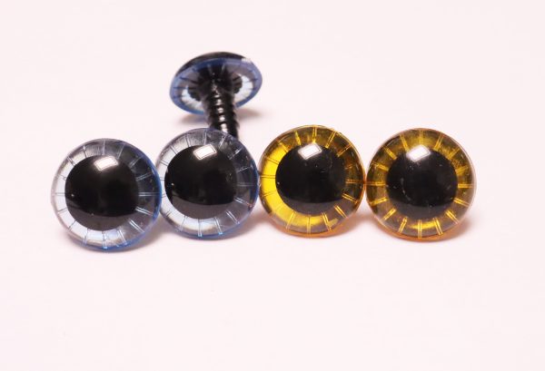 20mm blue yellow round striped toy  eyes doll safety eyes with hard washer