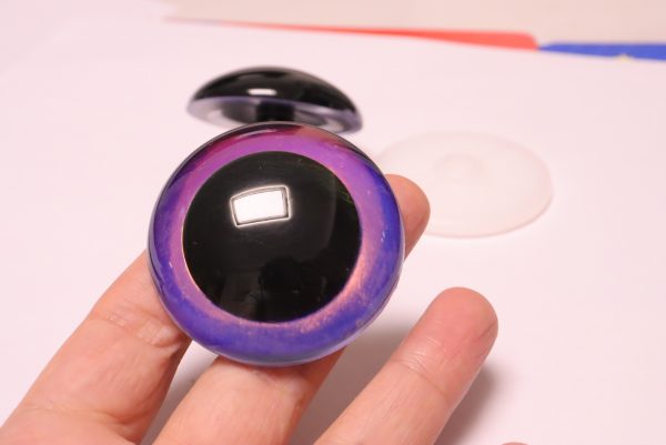 HC10-mixed color 30mm-40mm-45mm-50mm-60mm round clear crystal eyes with hard washer for diy plush doll findings - Image 4