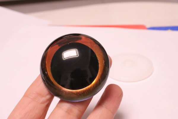 HC10-mixed color 30mm-40mm-45mm-50mm-60mm round clear crystal eyes with hard washer for diy plush doll findings - Image 5