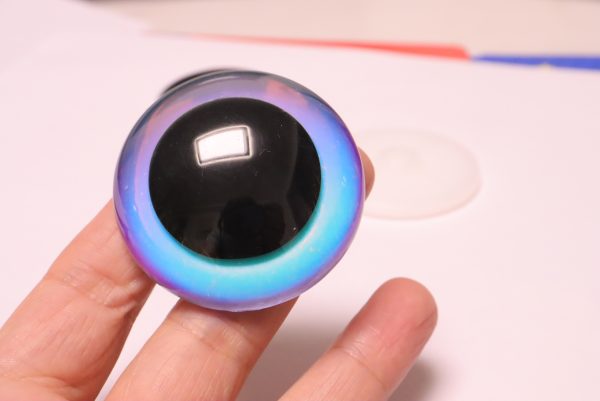 HC10-mixed color 30mm-40mm-45mm-50mm-60mm round clear crystal eyes with hard washer for diy plush doll findings - Image 7