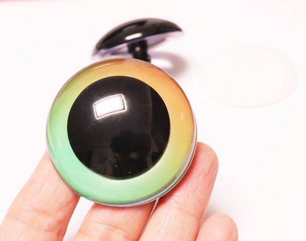 C10-mixed color 30mm-40mm-45mm-50mm-60mm round clear crystal eyes with hard washer for diy plush doll findings - Image 5