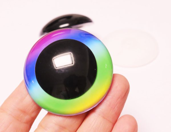 C10-mixed color 30mm-40mm-45mm-50mm-60mm round clear crystal eyes with hard washer for diy plush doll findings - Image 9