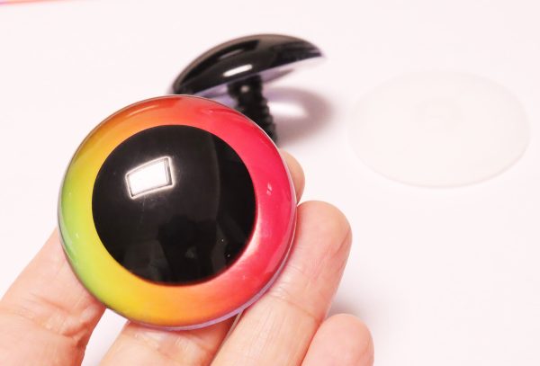 C10-mixed color 30mm-40mm-45mm-50mm-60mm round clear crystal eyes with hard washer for diy plush doll findings - Image 11