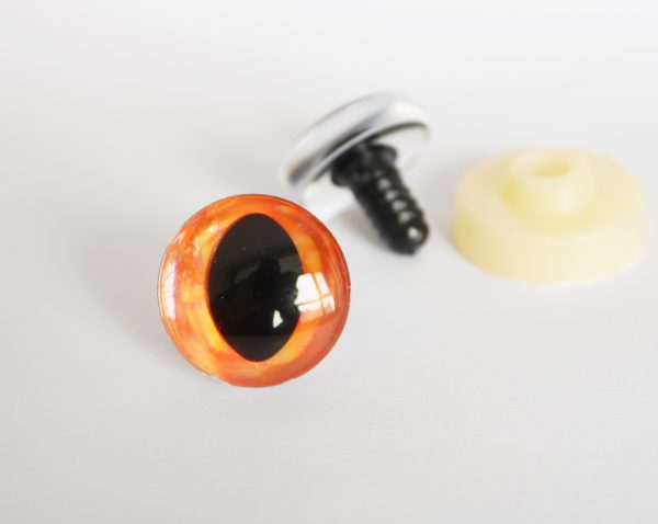 D12-Mixed color disc 3D cat eyes black pupil  toy eyes with sinker washer 10mm-30mm option  for craft doll - Image 5