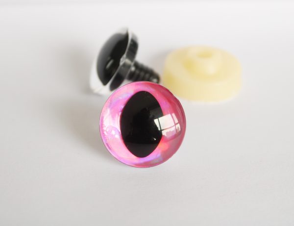 D12-Mixed color disc 3D cat eyes black pupil  toy eyes with sinker washer 10mm-30mm option  for craft doll - Image 6