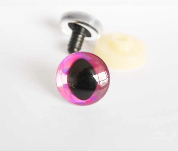D12-Mixed color disc 3D cat eyes black pupil  toy eyes with sinker washer 10mm-30mm option  for craft doll - Image 7