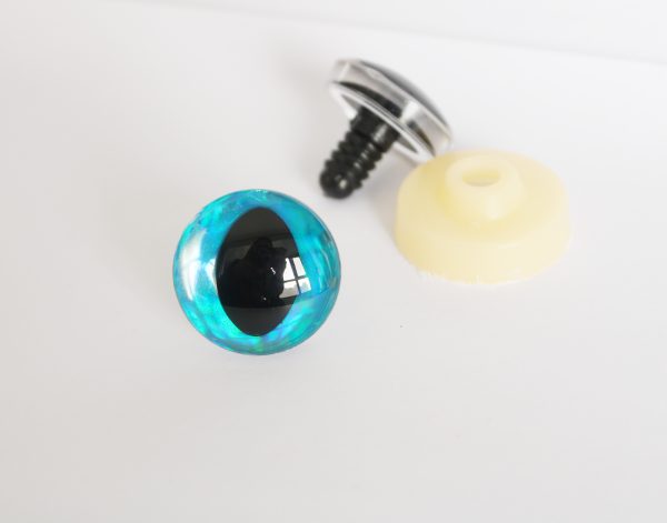 D12-Mixed color disc 3D cat eyes black pupil  toy eyes with sinker washer 10mm-30mm option  for craft doll - Image 9