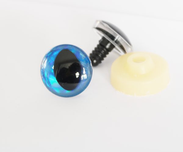 D12-Mixed color disc 3D cat eyes black pupil  toy eyes with sinker washer 10mm-30mm option  for craft doll - Image 11
