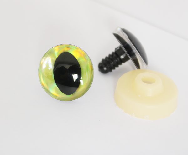 D12-Mixed color disc 3D cat eyes black pupil  toy eyes with sinker washer 10mm-30mm option  for craft doll - Image 12