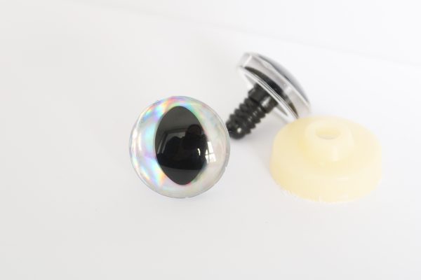 D12-Mixed color disc 3D cat eyes black pupil  toy eyes with sinker washer 10mm-30mm option  for craft doll - Image 13