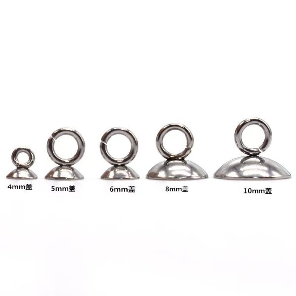 4mm/5mm/6mm/8mm/10mm bowl stainless top connector for pendant jewelry findings - Image 2