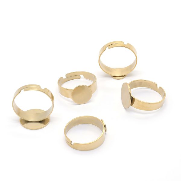 12mm flat pad stainless ring base for glass bottle jewelry findings - Image 3