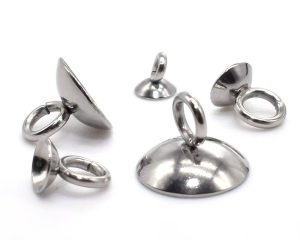 4mm/5mm/6mm/8mm/10mm bowl stainless top connector for pendant jewelry findings