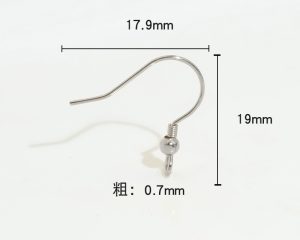 stainless materials earring hooks for glass bottle jewelry findings-silver/stainless/gold/rose gold option