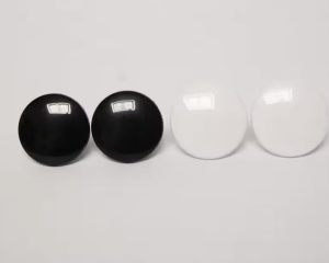 4mm -30mm Black White Flat Round Toy Eyes with Handpress Washer for Doll Accessories Size Color Option