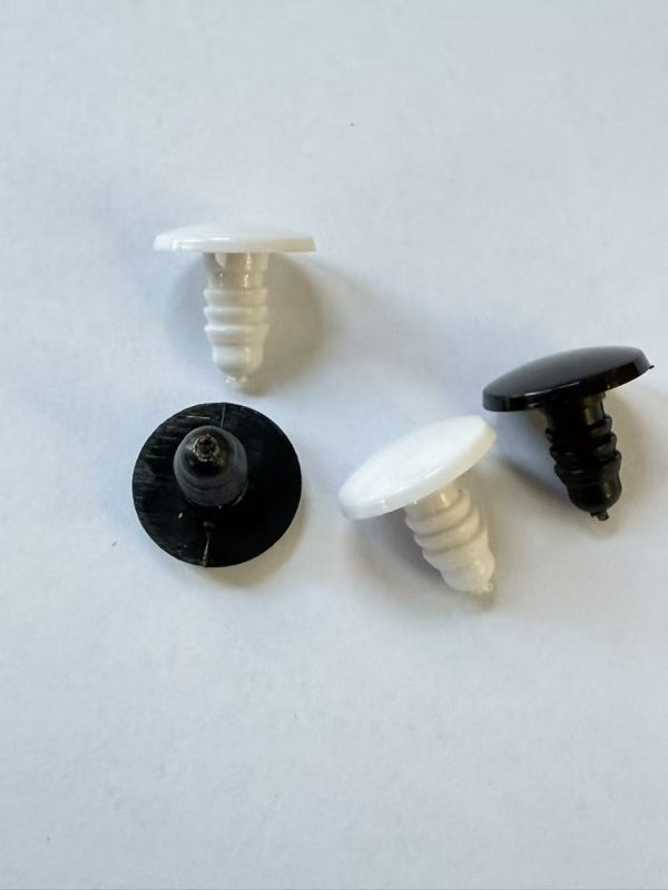 4mm -30mm Black White Flat Round Toy Eyes with Handpress Washer for Doll Accessories Size Color Option - Image 4